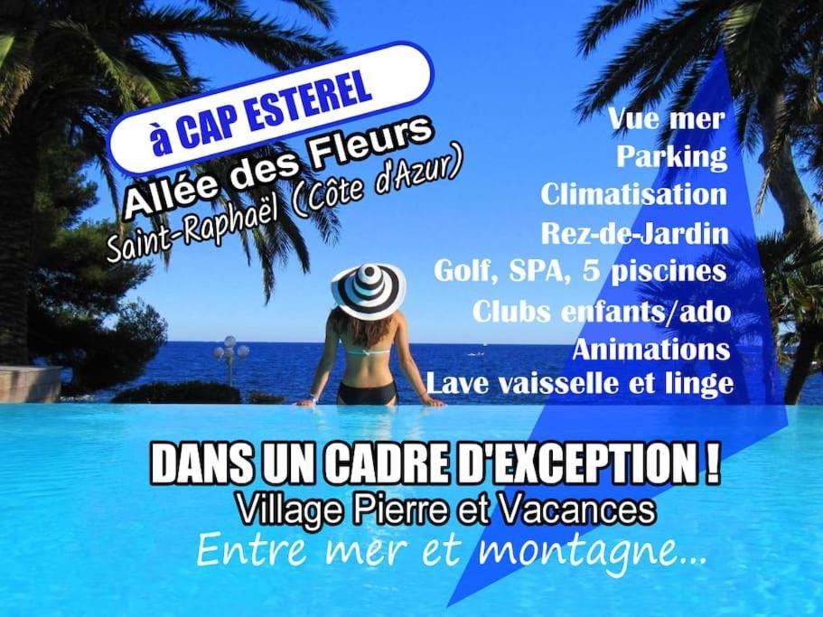 Dans Un Cadre D'Exception, Vue Mer Panoramique A Agay Cote D'Azur, Village Vacances Cap Esterel, T2 Avec Jardin, Golf, Climatisation, Wifi, 5 Piscines Saint-Raphaël エクステリア 写真