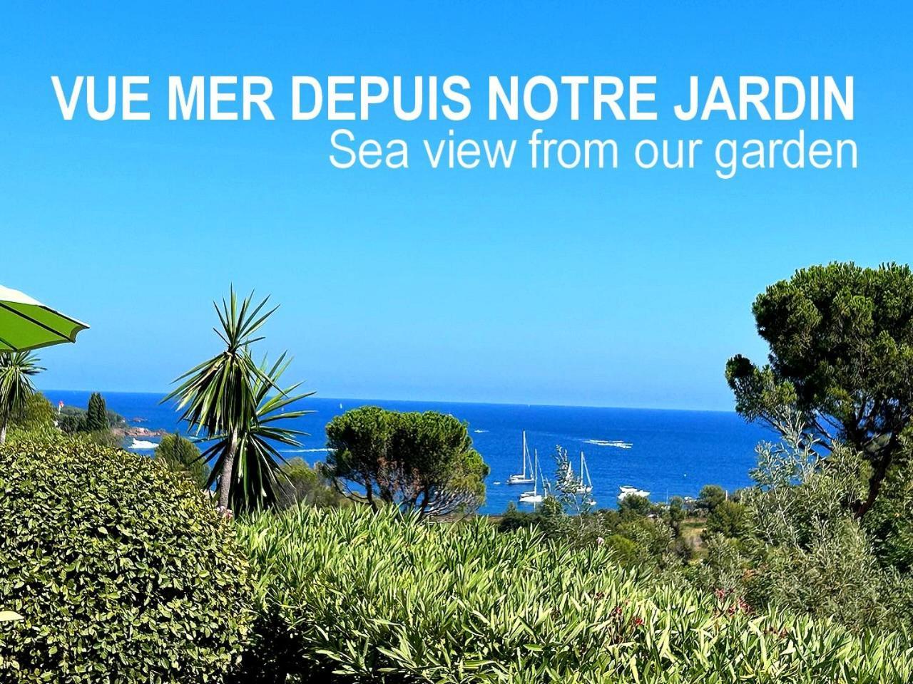 Dans Un Cadre D'Exception, Vue Mer Panoramique A Agay Cote D'Azur, Village Vacances Cap Esterel, T2 Avec Jardin, Golf, Climatisation, Wifi, 5 Piscines Saint-Raphaël エクステリア 写真