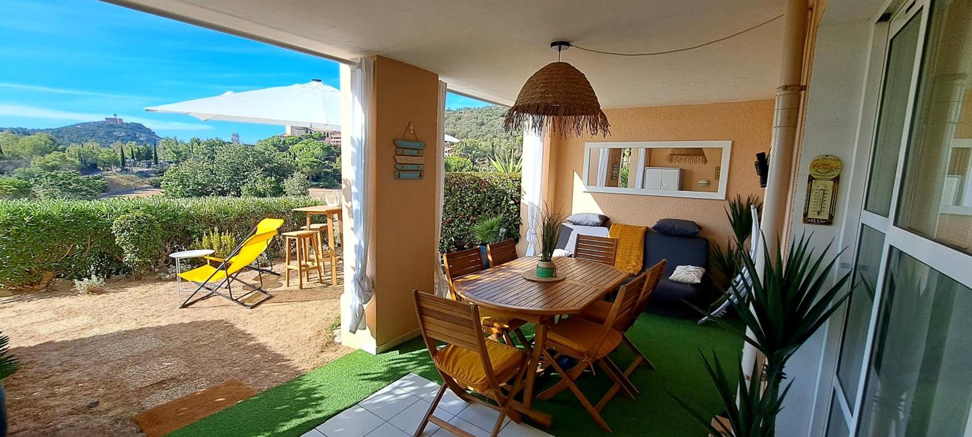 Dans Un Cadre D'Exception, Vue Mer Panoramique A Agay Cote D'Azur, Village Vacances Cap Esterel, T2 Avec Jardin, Golf, Climatisation, Wifi, 5 Piscines Saint-Raphaël エクステリア 写真