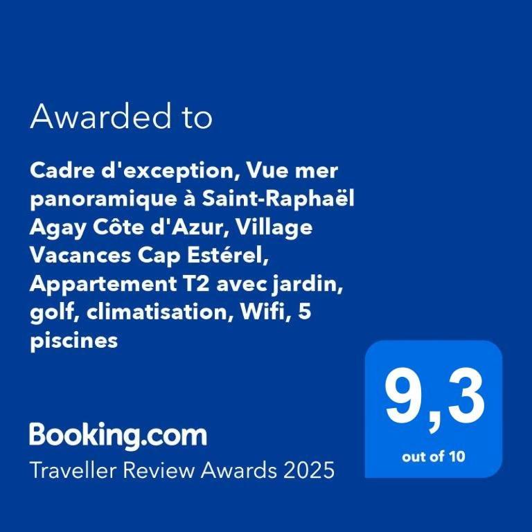 Dans Un Cadre D'Exception, Vue Mer Panoramique A Agay Cote D'Azur, Village Vacances Cap Esterel, T2 Avec Jardin, Golf, Climatisation, Wifi, 5 Piscines Saint-Raphaël エクステリア 写真